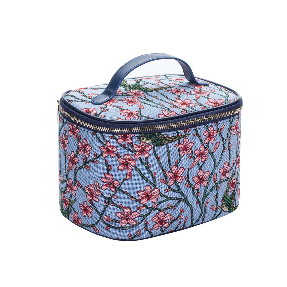 TOIL-BLOS | ALMOND BLOSSOM AND SWALLOW TOILETRY VANITY TRAVEL BAG - www.signareusa.com