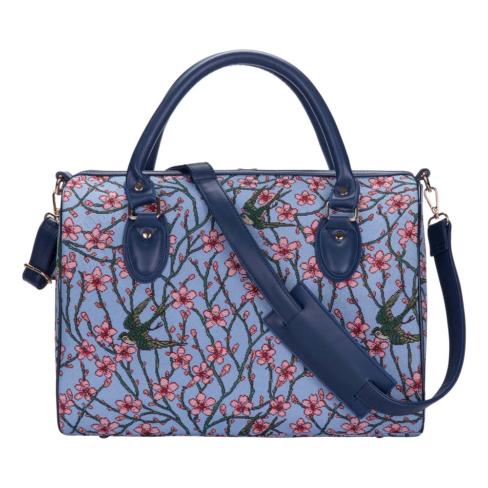 TRAV-BLOS | ALMOND BLOSSOM AND SWALLOW TRAVEL BAG WEEKEND GYM HOLDALL - www.signareusa.com