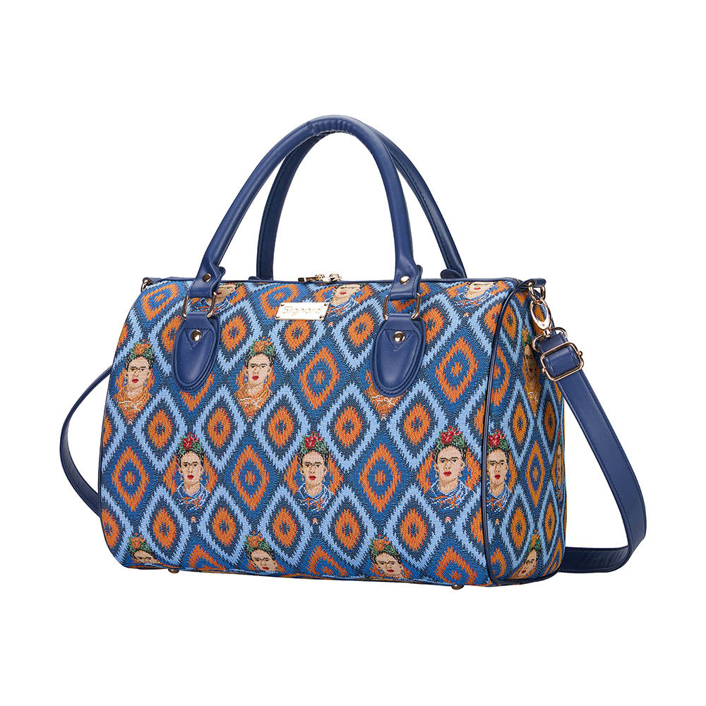 Frida Kahlo Icon Blue Travel Bag