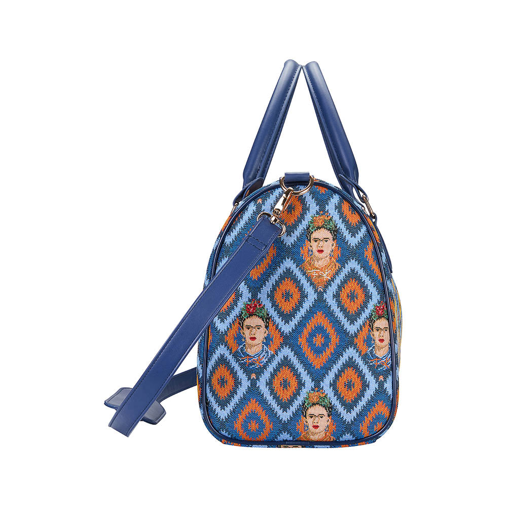 Frida Kahlo Icon Blue Travel Bag