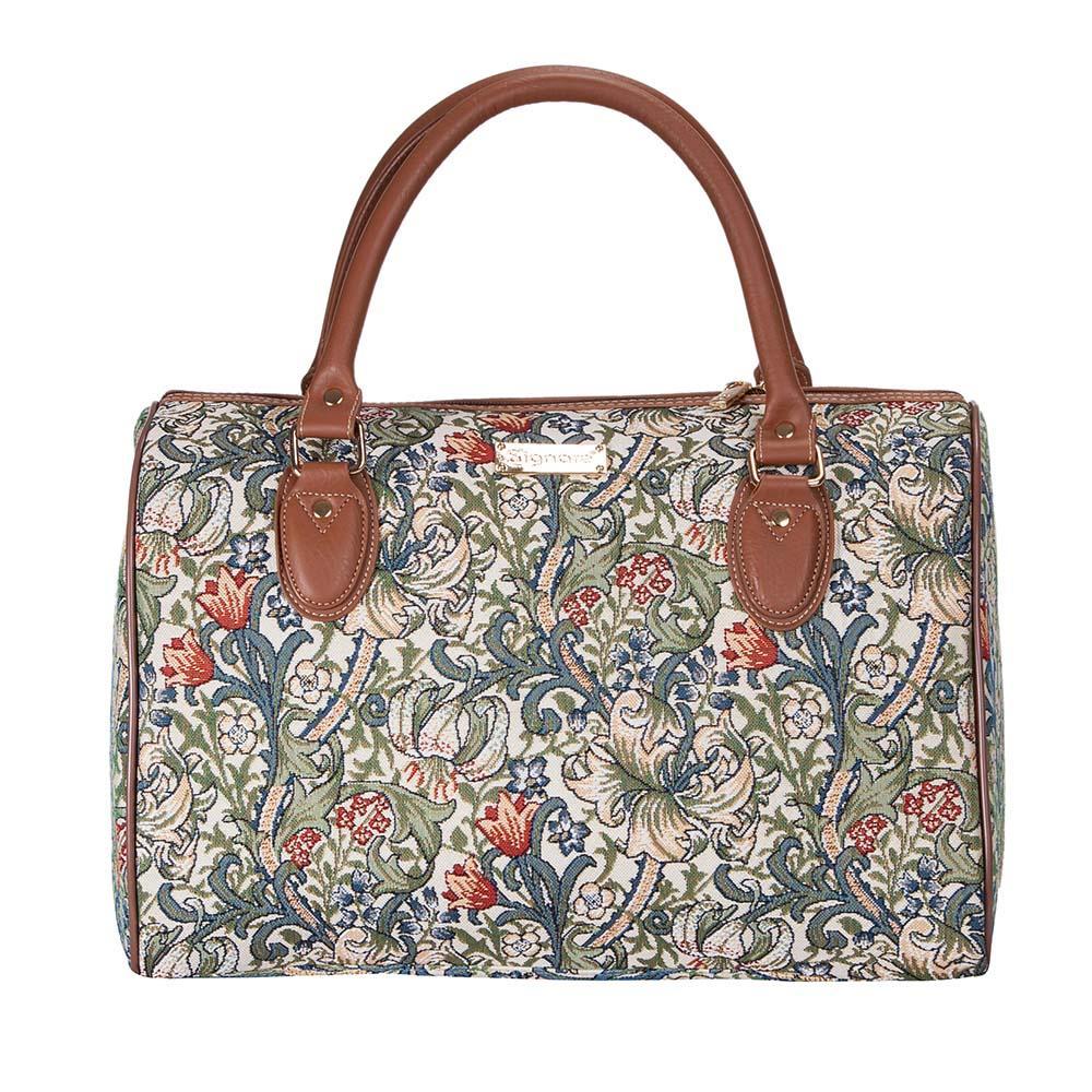 TRAV-GLILY | WILLIAM MORRIS GOLDEN LILY TRAVEL BAG WEEKEND GYM HOLDALL - www.signareusa.com