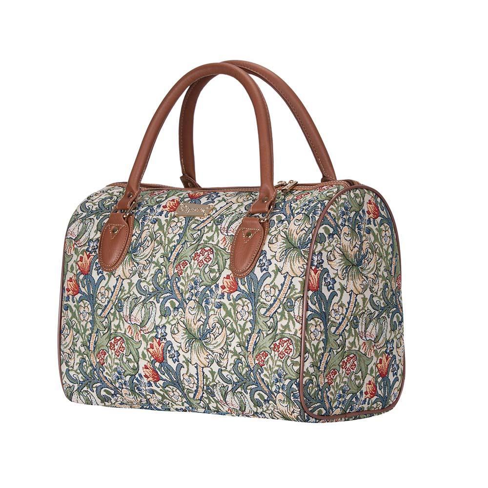 TRAV-GLILY | WILLIAM MORRIS GOLDEN LILY TRAVEL BAG WEEKEND GYM HOLDALL - www.signareusa.com