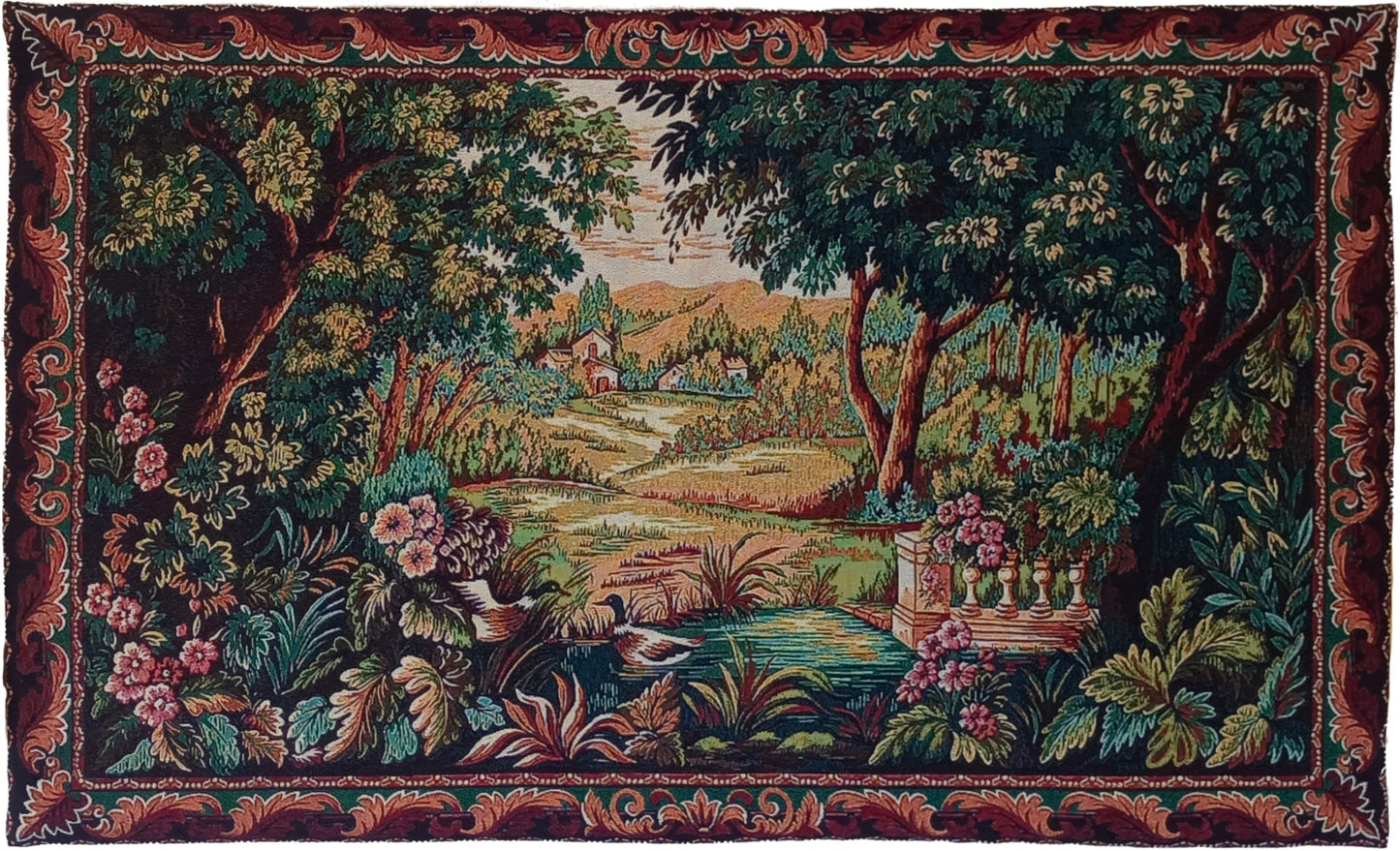 WH-FLD-VERDRE&FIELD | Flemish-Verdure and Field Wall Hanging W142 x H88 CM (W56 x H34 INCH)