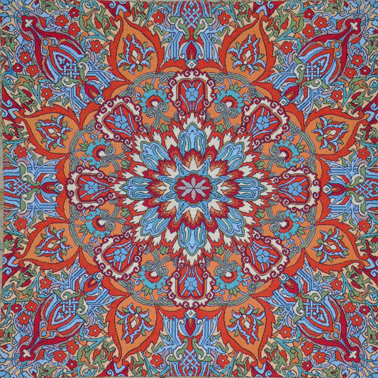 WH-KALEDO | KALEIDOSCOPE RED 27 X 27 " INCH WALL HANGING TAPESTRY ART - www.signareusa.com