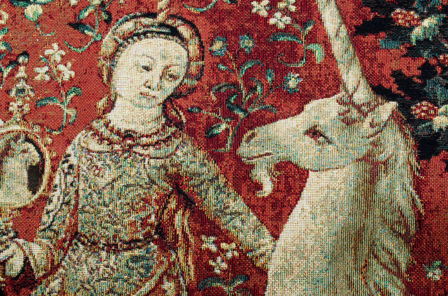 WH-LU-SI | Lady & Unicorn Sense Of Sight 85 X 120 Cm Wall Hanging