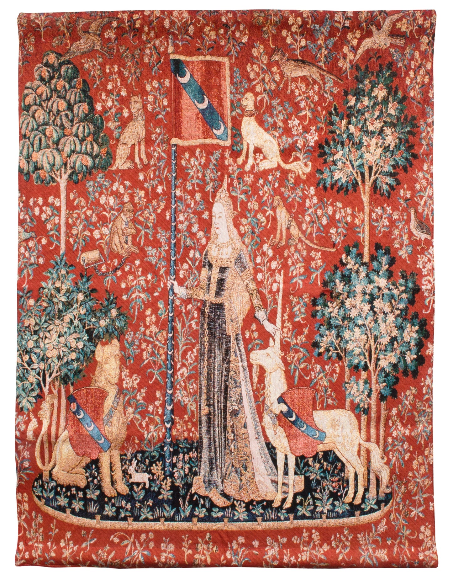 WH-LU-TO | Lady & Unicorn Sense Of Touch 85 X 120 Cm Wall Hanging