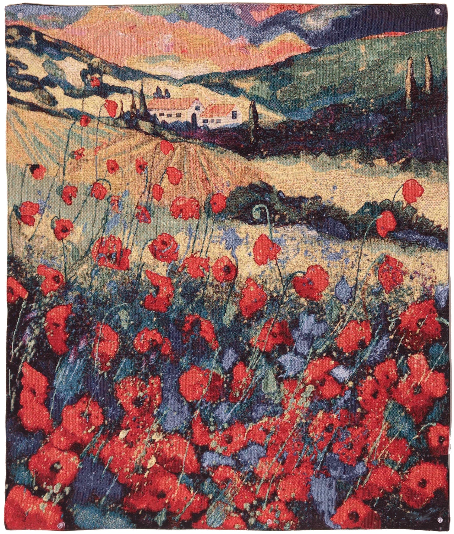 WH-POPPY | Poppy Field Wall Hanging W68 x H83 CM (W26.7 x H32.6 INCH)