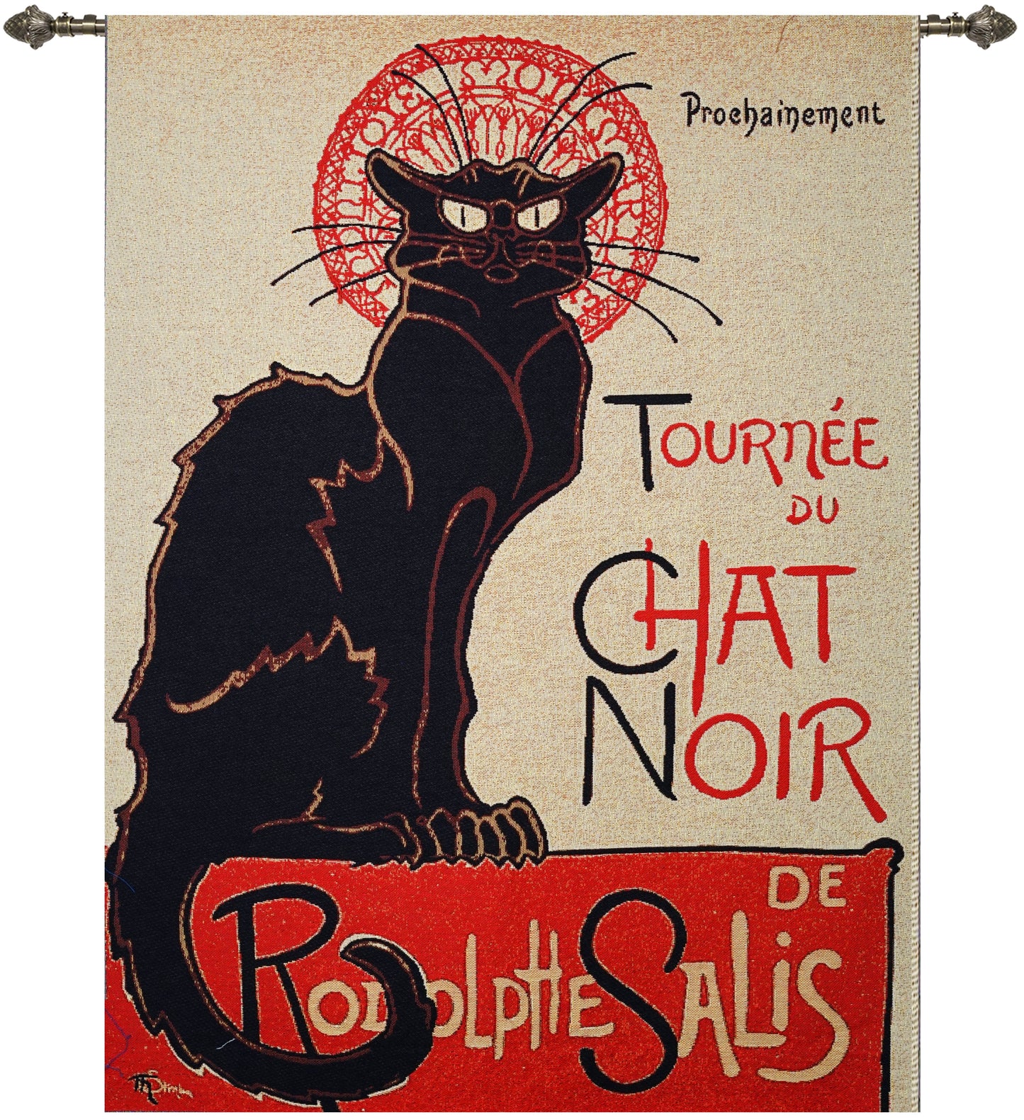 WH-TS-CHAT | Theophile Steinlen Tournee Du Chat Noir 69 X 98 Cm Wall Hanging