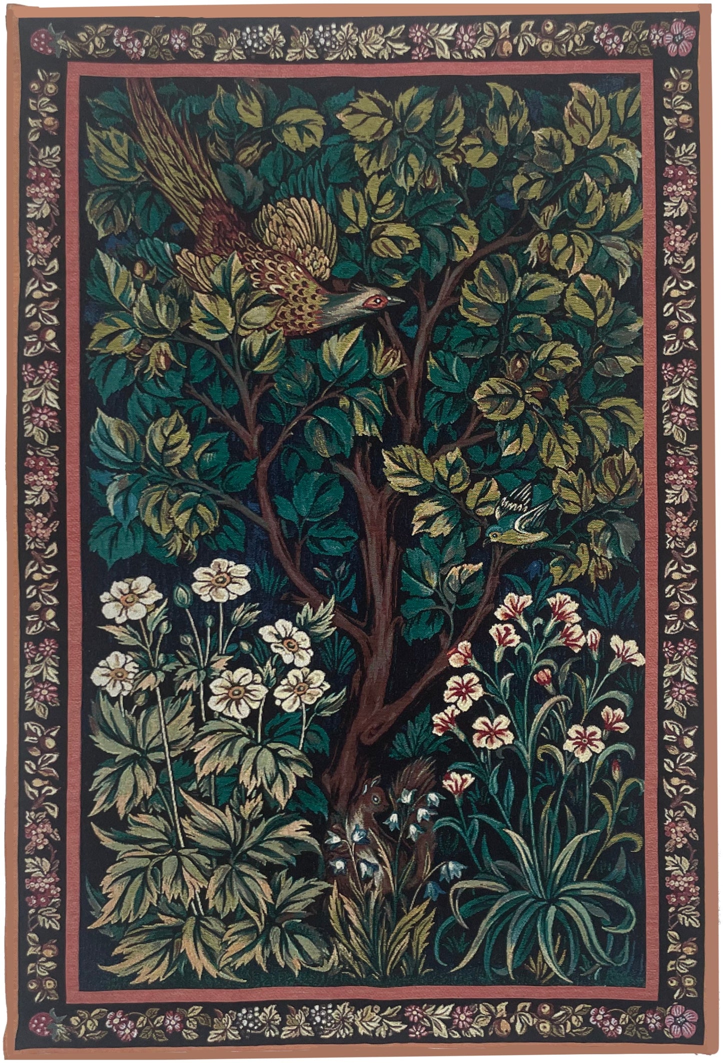 WH-WM-COCKPHEASANT | William Morris the Cock & Pheasant  W92 x H142 CM (W36 x H56 INCH)