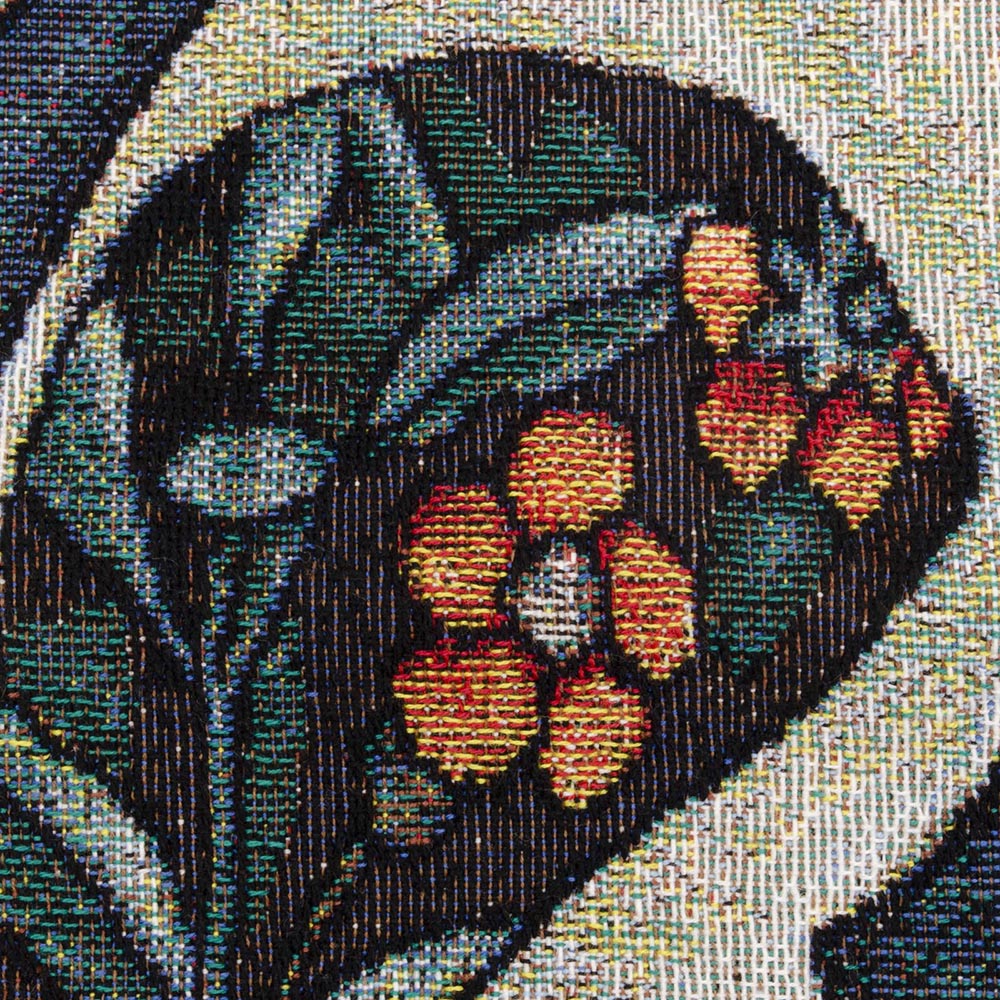 WH-WM-WP | WILLIAM MORRIS WOODPECKER IN THE FRUIT TREE 27 X 55 " INCH WALL HANGING TAPESTRY ART - www.signareusa.com