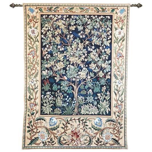 WH-WM-TLBL-BIG | William Morris Tree Of Life Blue Big 54 X 77 Inch (139 X 197cm)