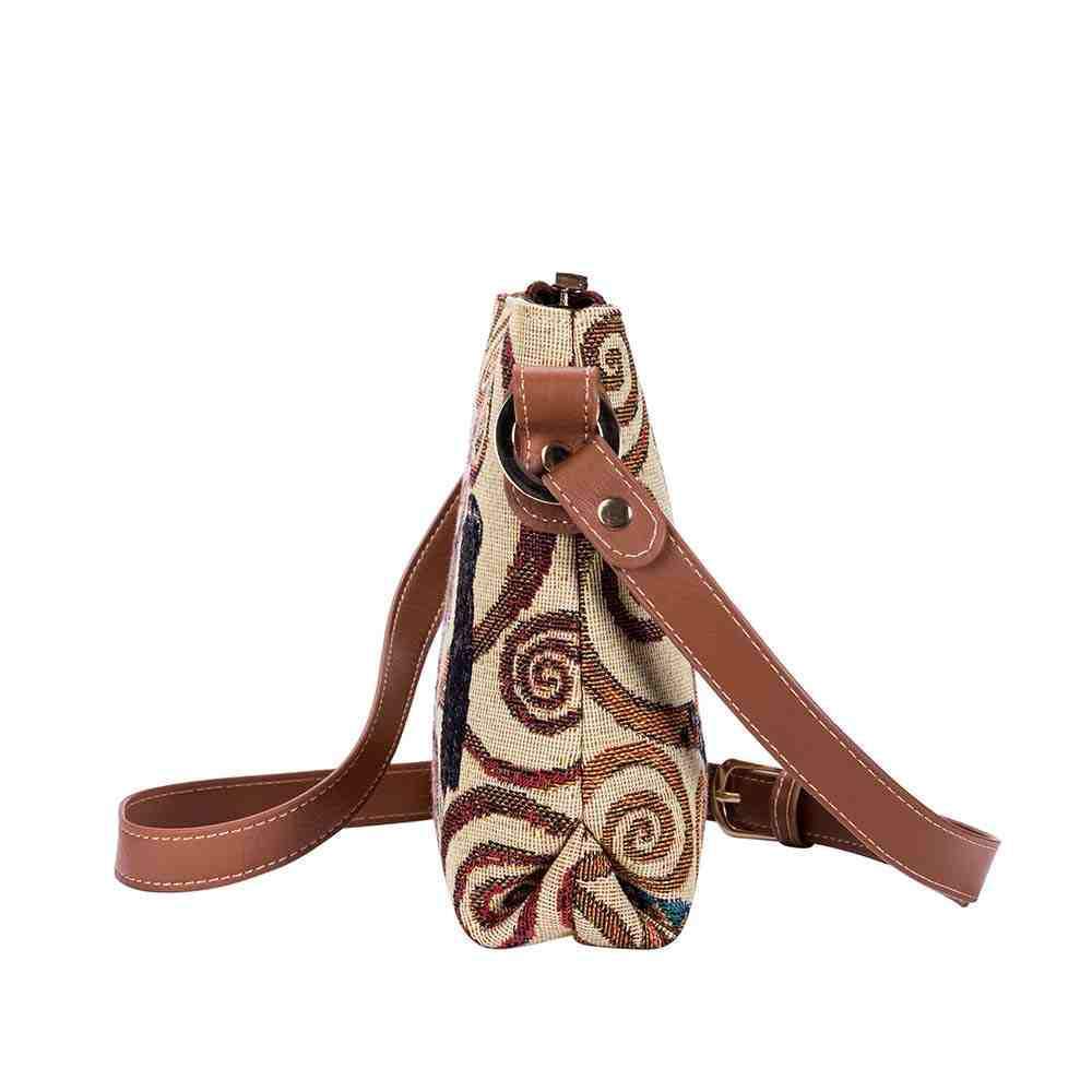 XB02-ART-GK-TREE | GUSTAV KLIMT TREE OF LIFE CROSS BODY BAG PURSE HANDBAG - www.signareusa.com