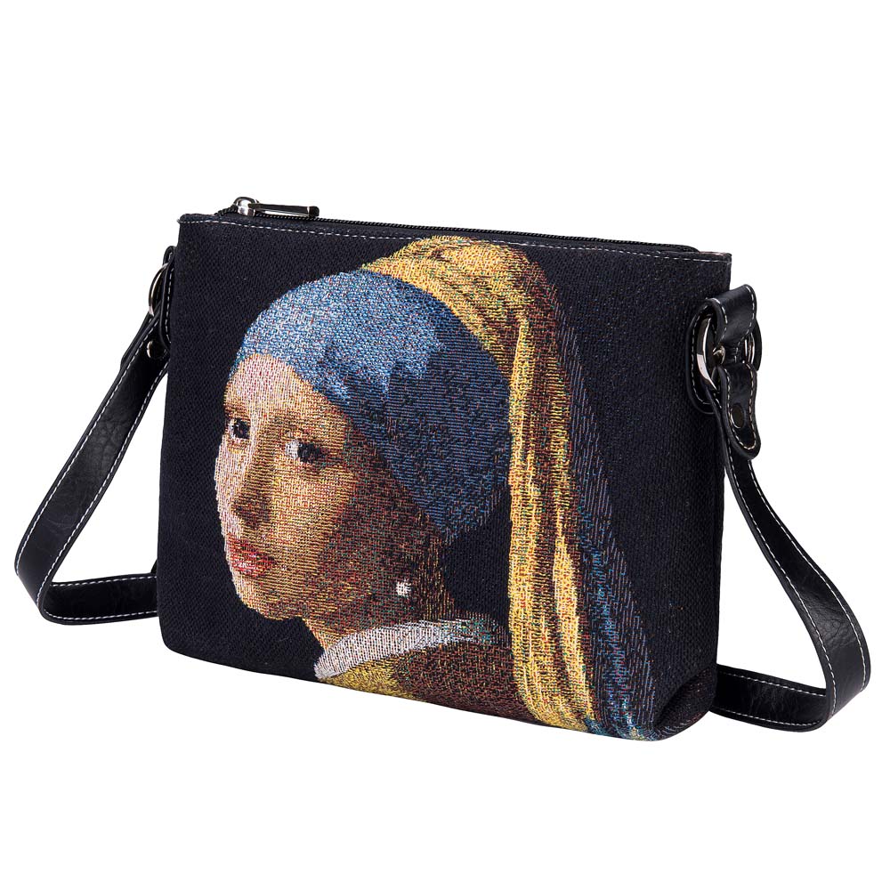 XB02-ART-JV-GIRL | VERMEER GIRL WITH A PEARL EARRING CROSS BODY BAG PURSE HANDBAG - www.signareusa.com