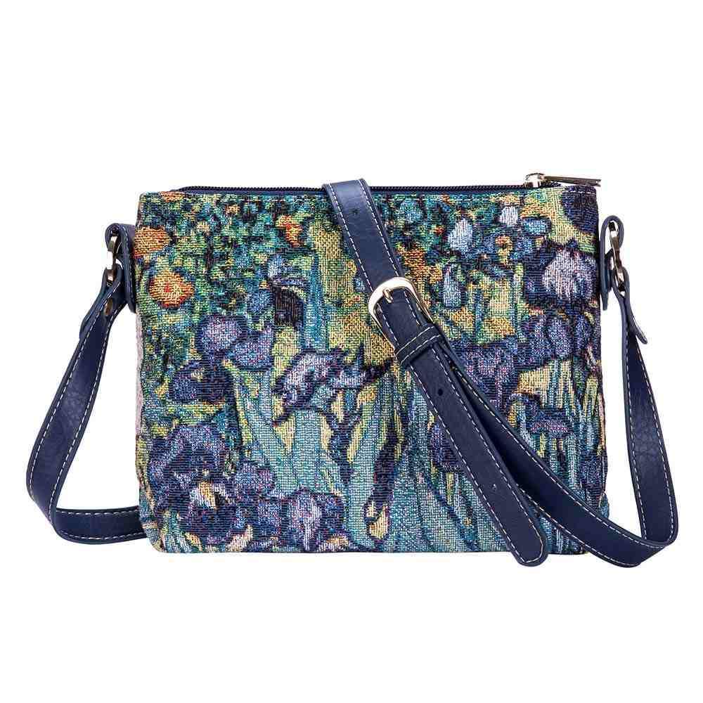 XB02-ART-VG-IRIS | VAN GOGH IRIS CROSS BODY BAG PURSE HANDBAG - www.signareusa.com