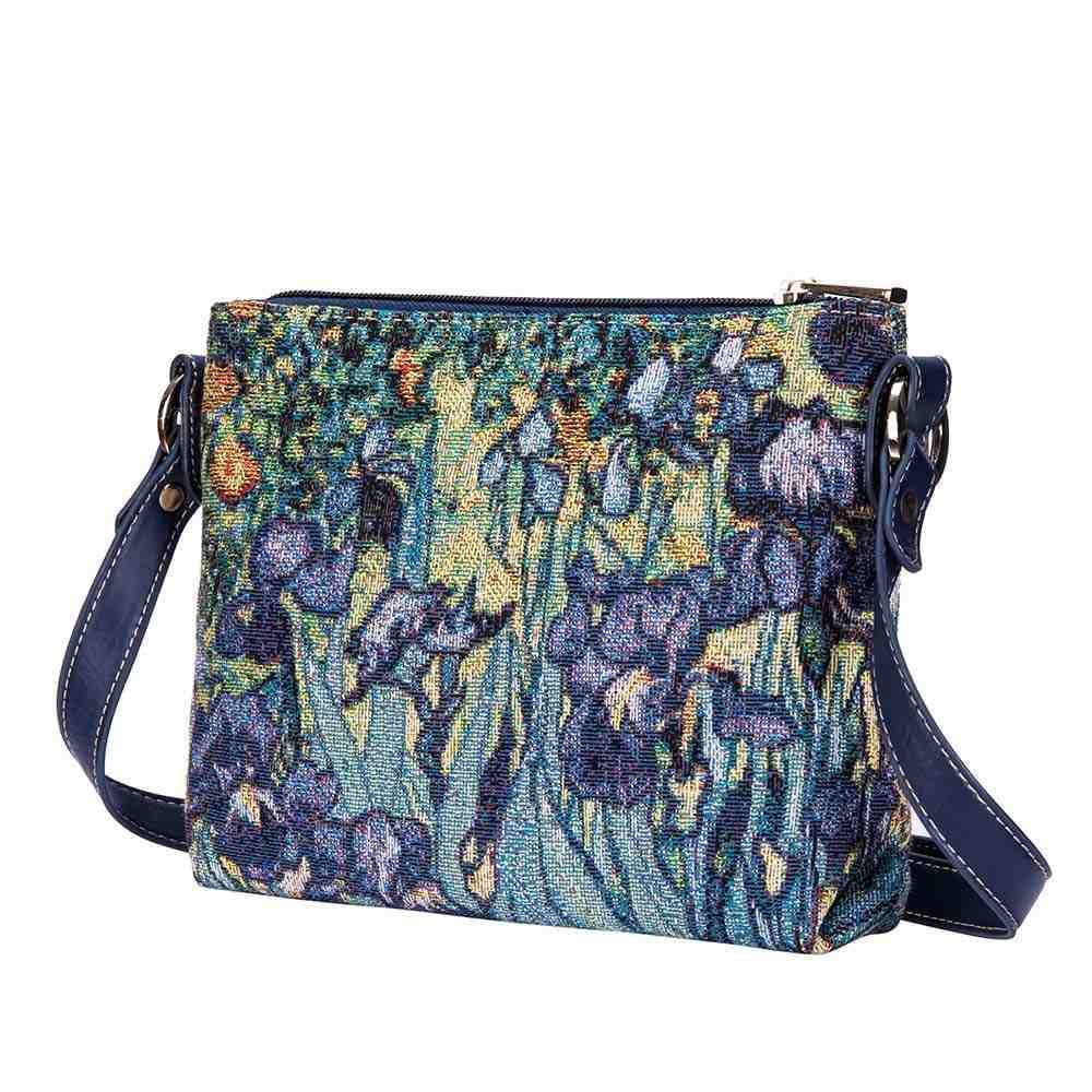 XB02-ART-VG-IRIS | VAN GOGH IRIS CROSS BODY BAG PURSE HANDBAG - www.signareusa.com