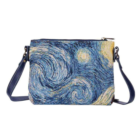 XB02-ART-VG-STAR | VAN GOGH STARRY NIGHT CROSS BODY BAG PURSE HANDBAG - www.signareusa.com