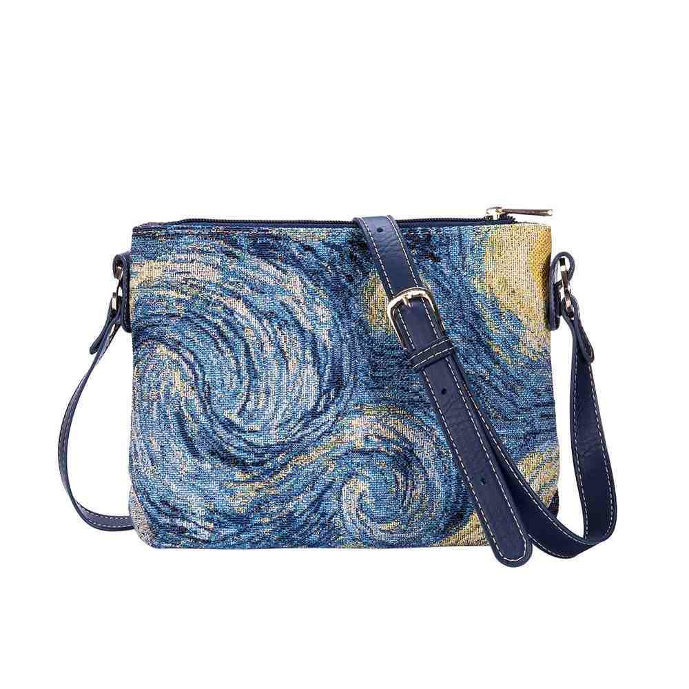 XB02-ART-VG-STAR | VAN GOGH STARRY NIGHT CROSS BODY BAG PURSE HANDBAG - www.signareusa.com