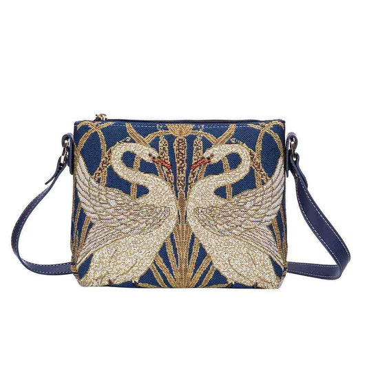 XB02-ART-WC-SWAN | WALTER CRANE SWAN CROSS BODY BAG PURSE HANDBAG - www.signareusa.com