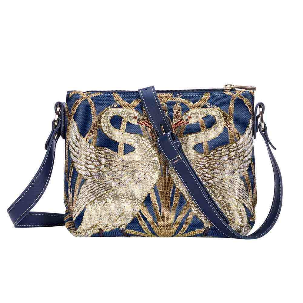 XB02-ART-WC-SWAN | WALTER CRANE SWAN CROSS BODY BAG PURSE HANDBAG - www.signareusa.com