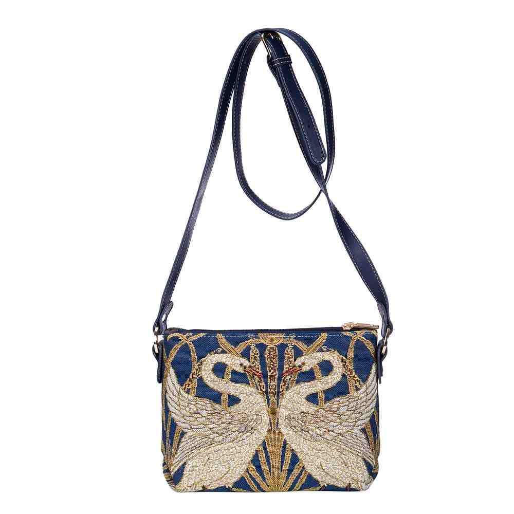 XB02-ART-WC-SWAN | WALTER CRANE SWAN CROSS BODY BAG PURSE HANDBAG - www.signareusa.com