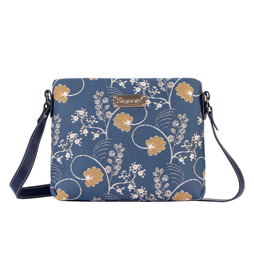 XB02-AUST | JANE AUSTEN BLUE CROSS BODY BAG PURSE HANDBAG - www.signareusa.com