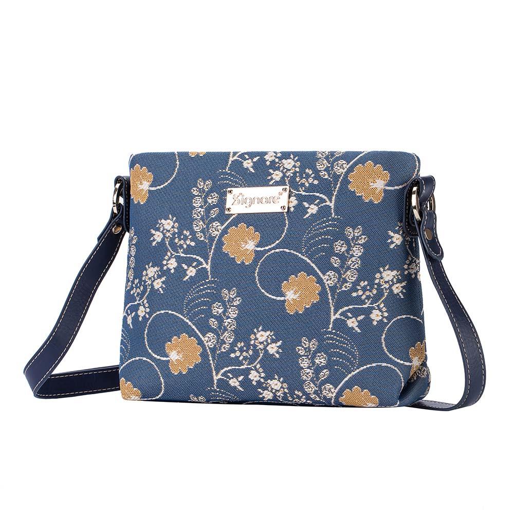 XB02-AUST | JANE AUSTEN BLUE CROSS BODY BAG PURSE HANDBAG - www.signareusa.com