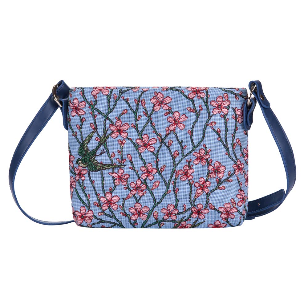 XB02-BLOS | ALMOND BLOSSOM AND SWALLOW CROSS BODY BAG PURSE HANDBAG - www.signareusa.com