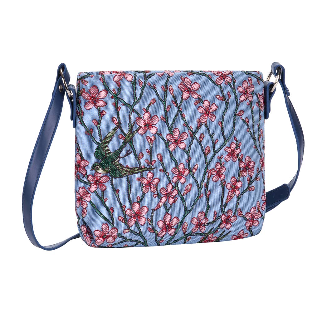 XB02-BLOS | ALMOND BLOSSOM AND SWALLOW CROSS BODY BAG PURSE HANDBAG - www.signareusa.com