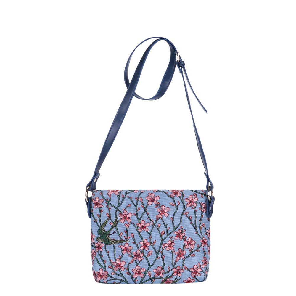 XB02-BLOS | ALMOND BLOSSOM AND SWALLOW CROSS BODY BAG PURSE HANDBAG - www.signareusa.com