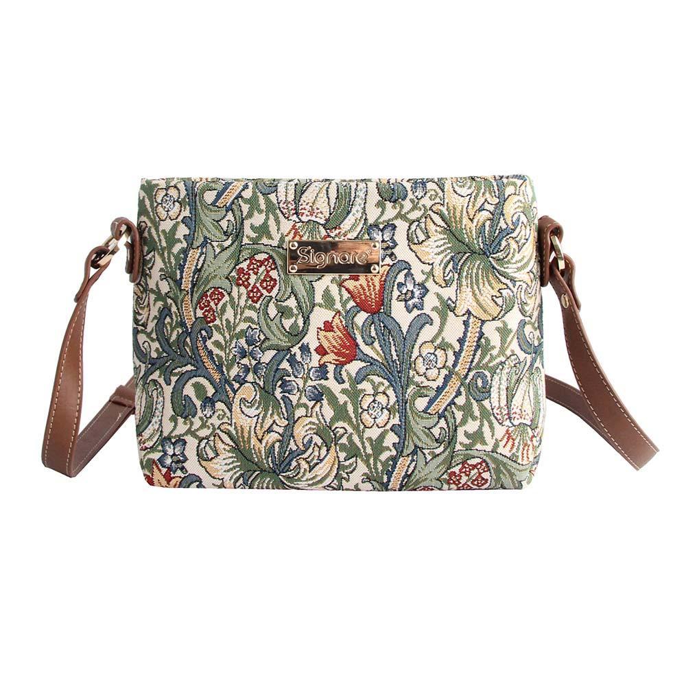 XB02-GLILY | WILLIAM MORRIS GOLDEN LILY CROSS BODY BAG PURSE HANDBAG - www.signareusa.com