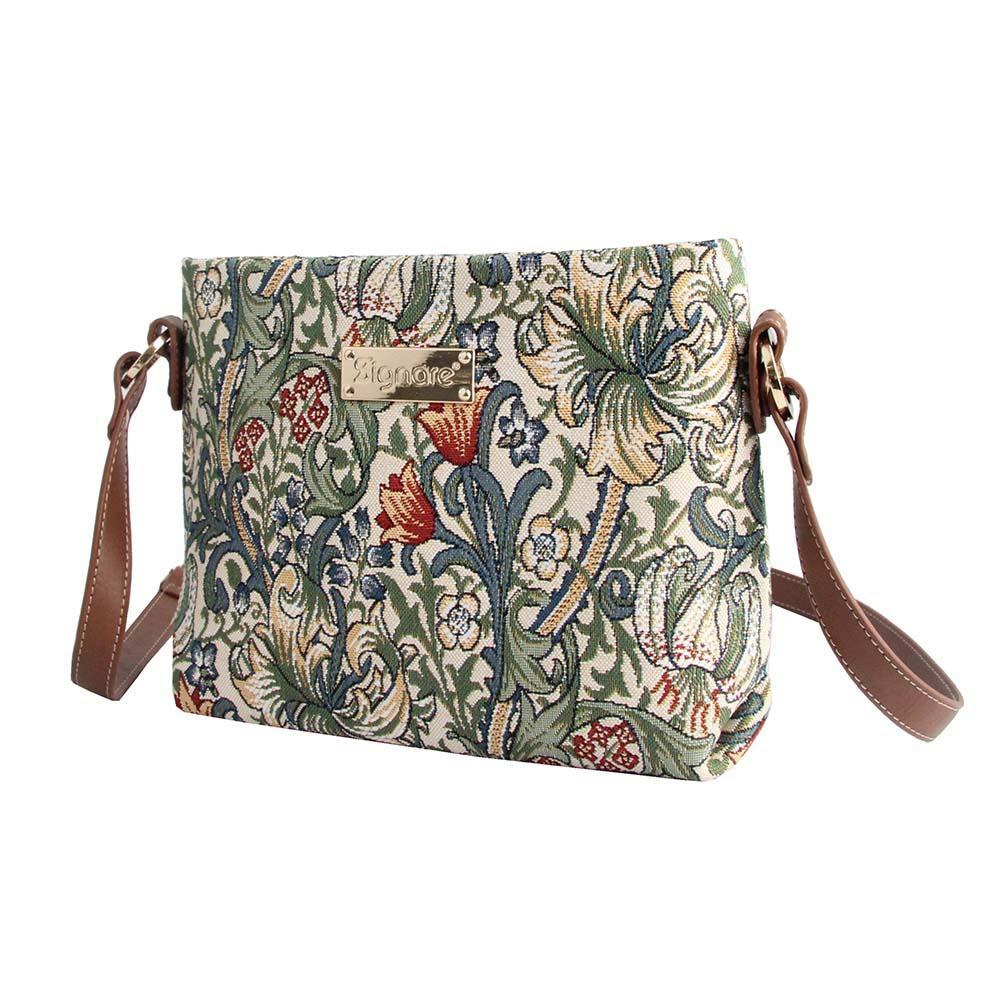 XB02-GLILY | WILLIAM MORRIS GOLDEN LILY CROSS BODY BAG PURSE HANDBAG - www.signareusa.com