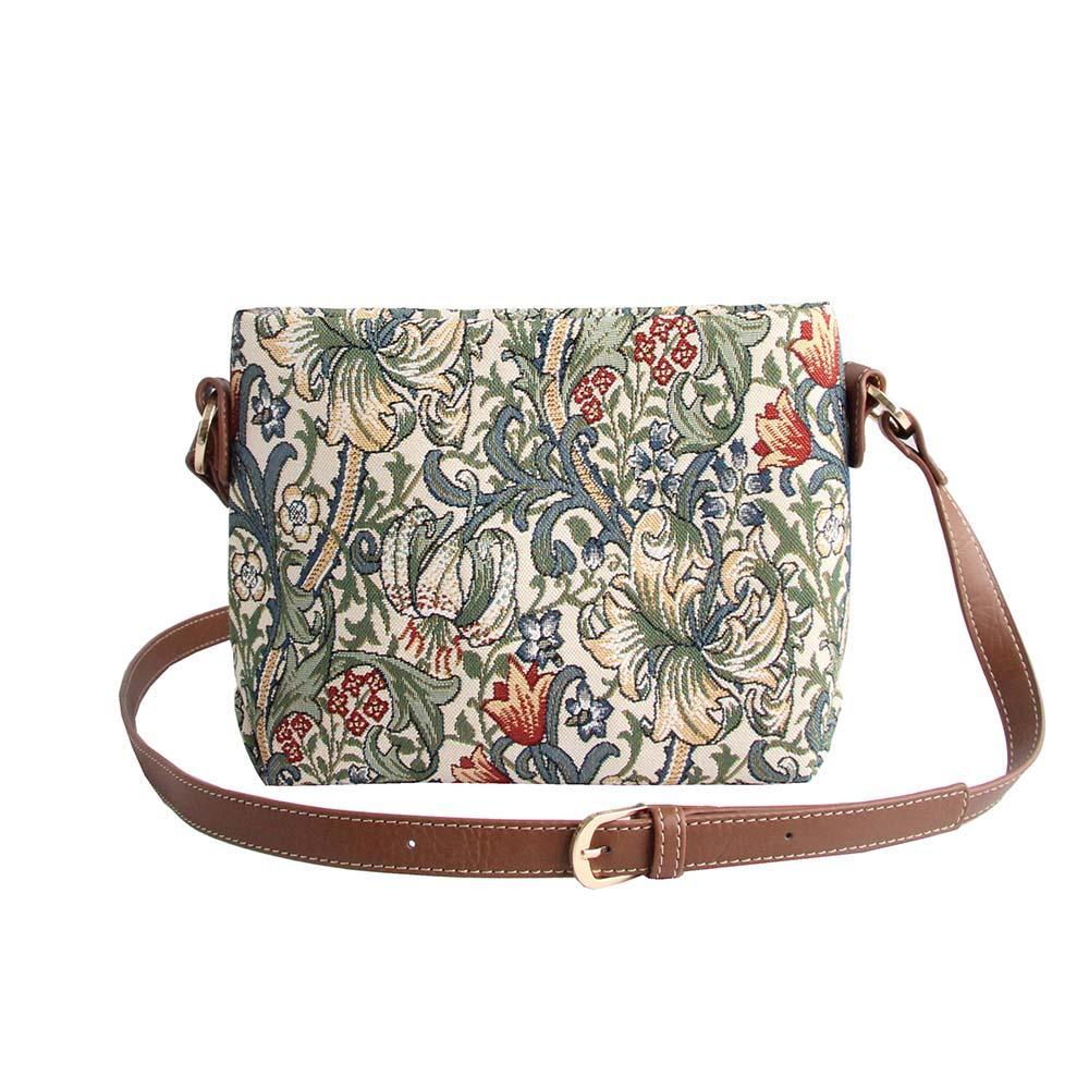 XB02-GLILY | WILLIAM MORRIS GOLDEN LILY CROSS BODY BAG PURSE HANDBAG - www.signareusa.com