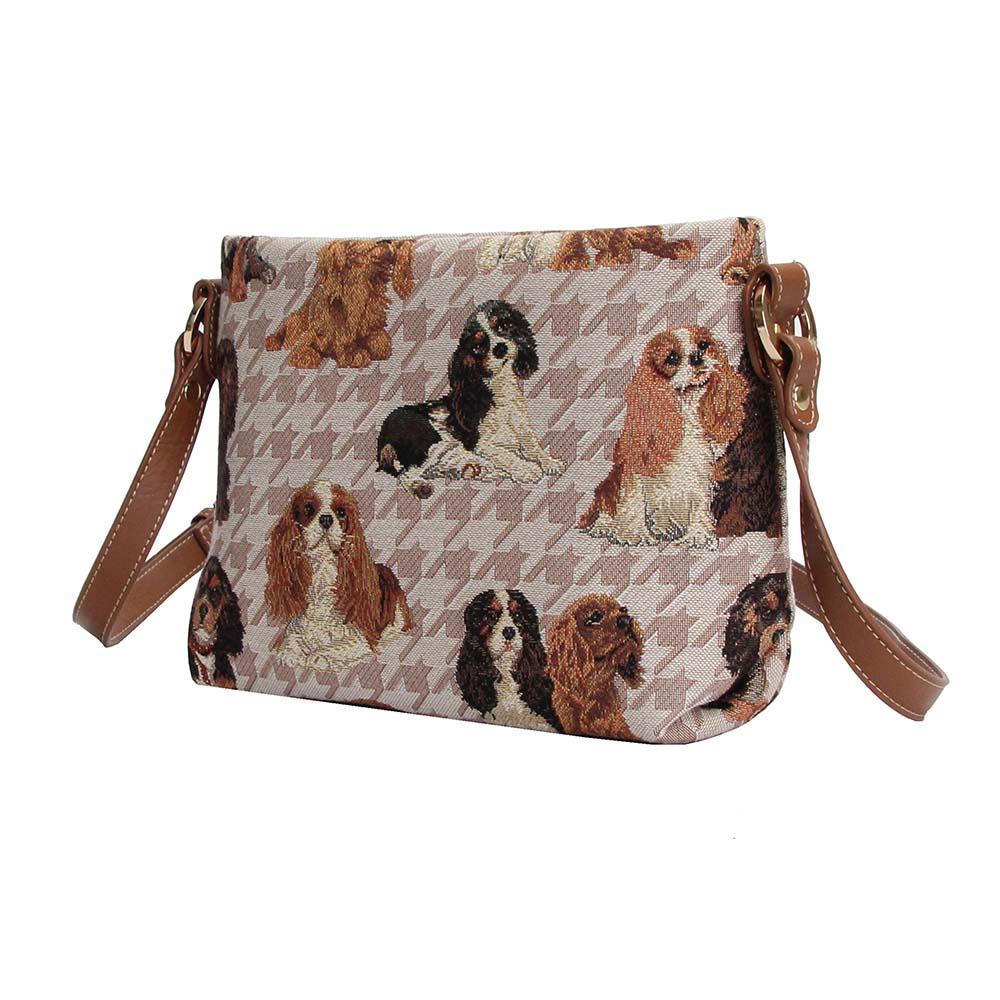 XB02-KGCS | KING CHARLES CAVALIER SPANIEL CROSS BODY BAG PURSE HANDBAG - www.signareusa.com