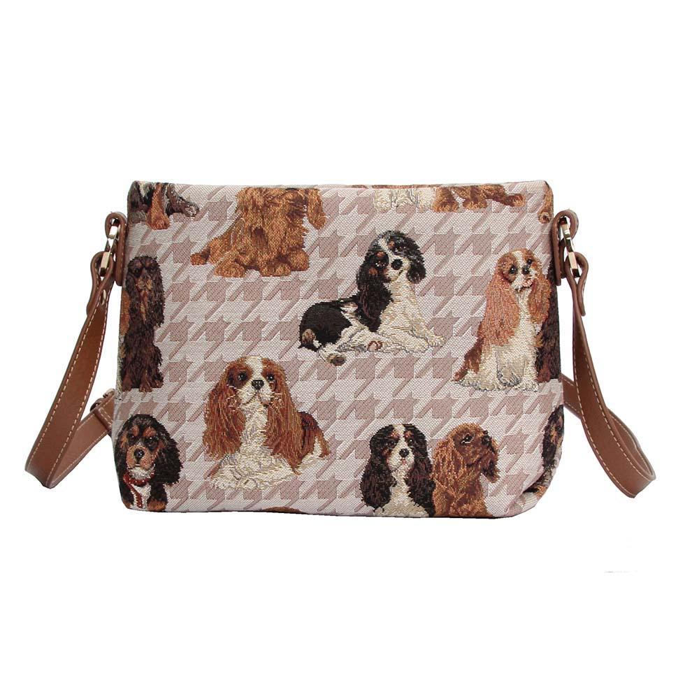 XB02-KGCS | KING CHARLES CAVALIER SPANIEL CROSS BODY BAG PURSE HANDBAG - www.signareusa.com