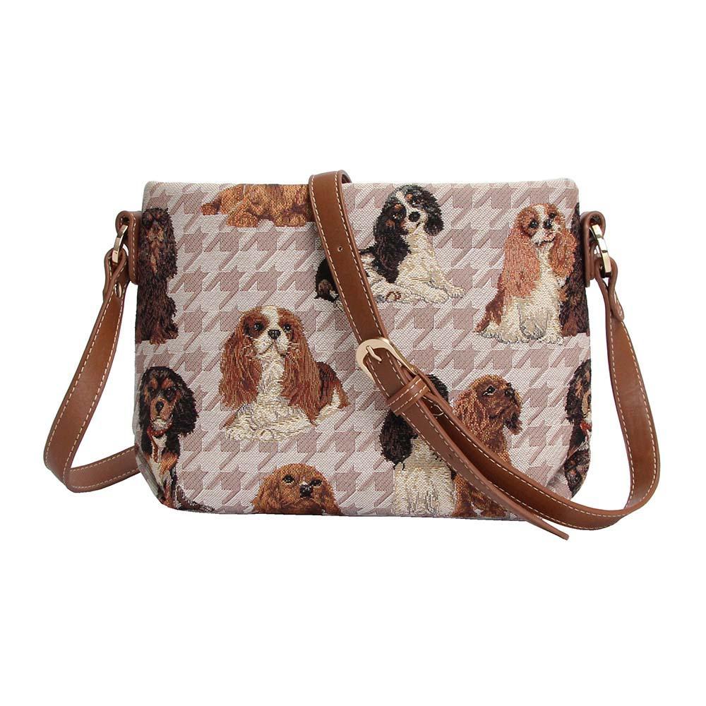 XB02-KGCS | KING CHARLES CAVALIER SPANIEL CROSS BODY BAG PURSE HANDBAG - www.signareusa.com