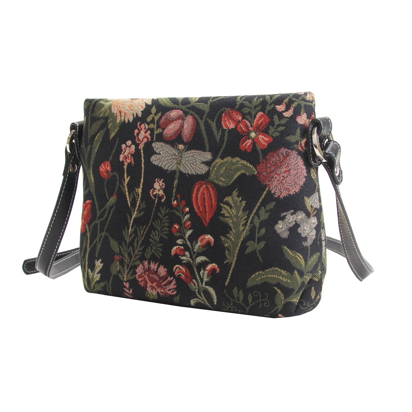 Morning Garden Black Crossbody Bag