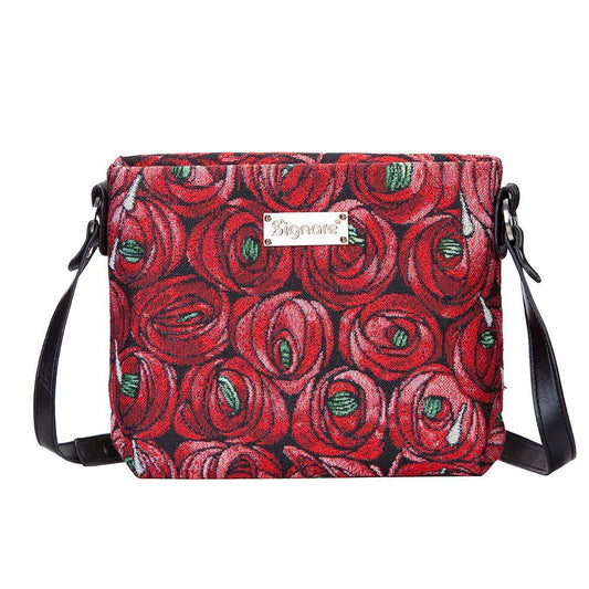 XB02-RMTD | RENNIE MACKINTOSH ROSE AND TEARDROP CROSS BODY BAG PURSE HANDBAG - www.signareusa.com