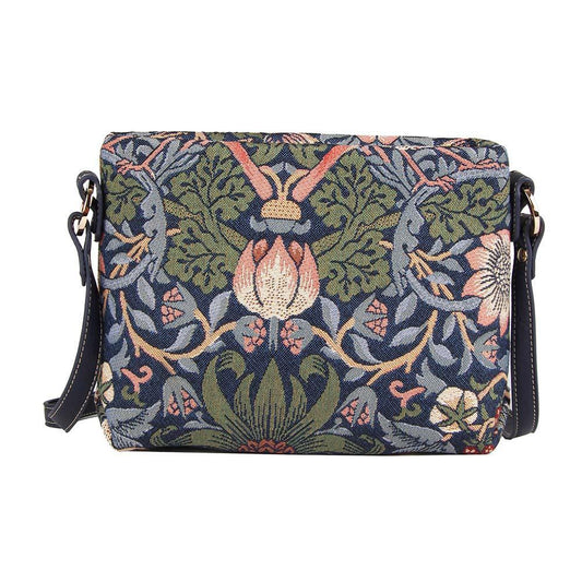 XB02-STBL | WILLIAM MORRIS STRAWBERRY THIEF BLUE CROSS BODY BAG PURSE HANDBAG - www.signareusa.com