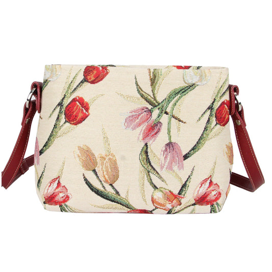 XB02-TULWT | TULIP WHITE CROSS BODY BAG PURSE HANDBAG - www.signareusa.com