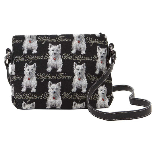 XB02-WES | WESTIE DOG CROSS BODY BAG PURSE HANDBAG - www.signareusa.com