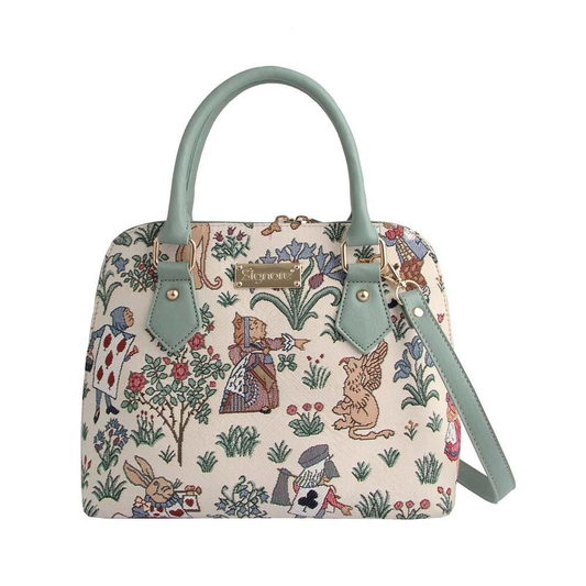 CONV-ALICE | Charles Voysey Alice in Wonderland Convertible Top Handle Purse Handbag - www.signareusa.com